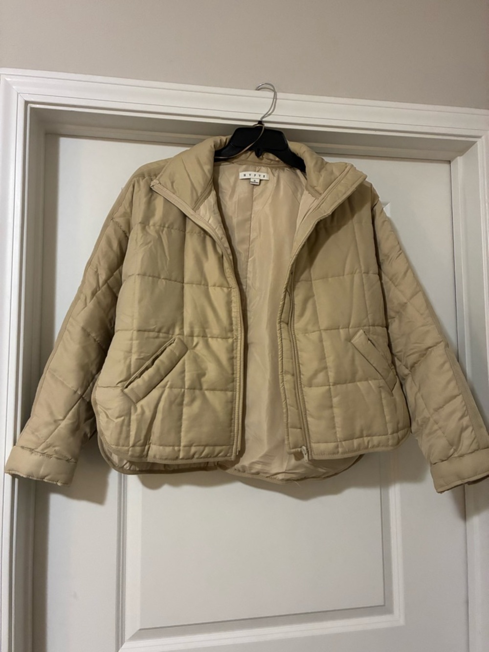 HYFVE Beige Quilted Puffer Jacket